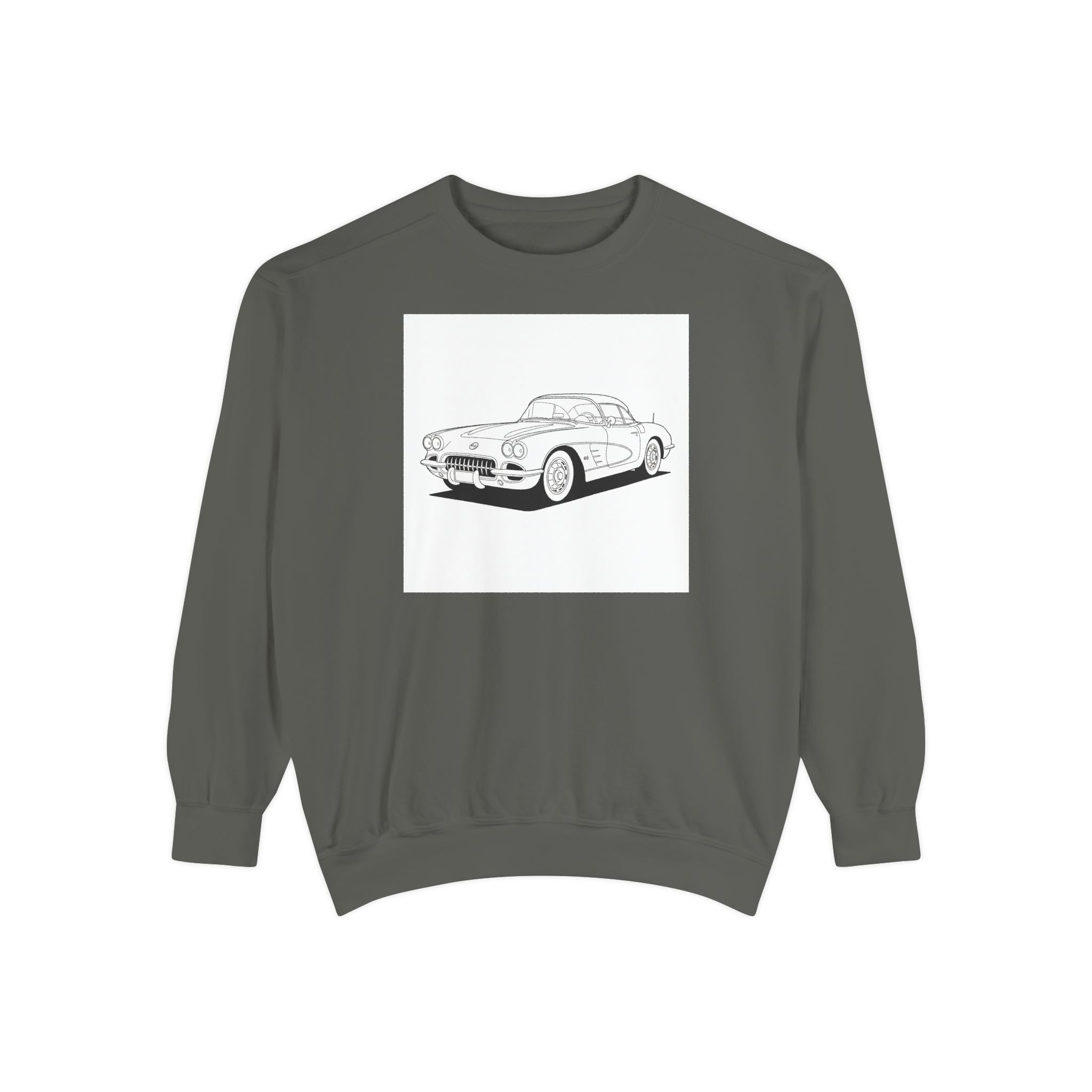 1950s C1 Corvette Sweatshirt — Classic American Vintage Car Design