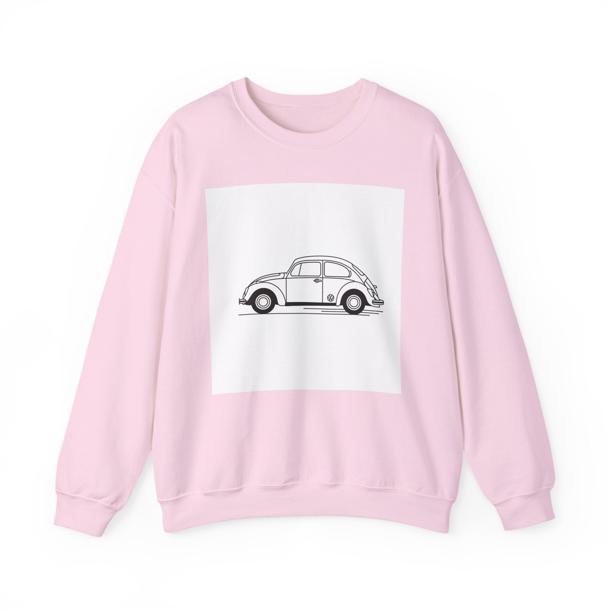 Volkswagen Beetle Outline Crewneck Sweatshirt — Classic Vintage Car Jumper