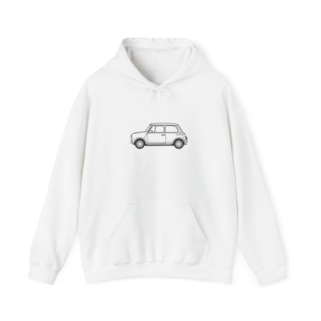 Retro Mini Cooper Hoodie — Classic Mini Car Sweatshirt for Enthusiasts
