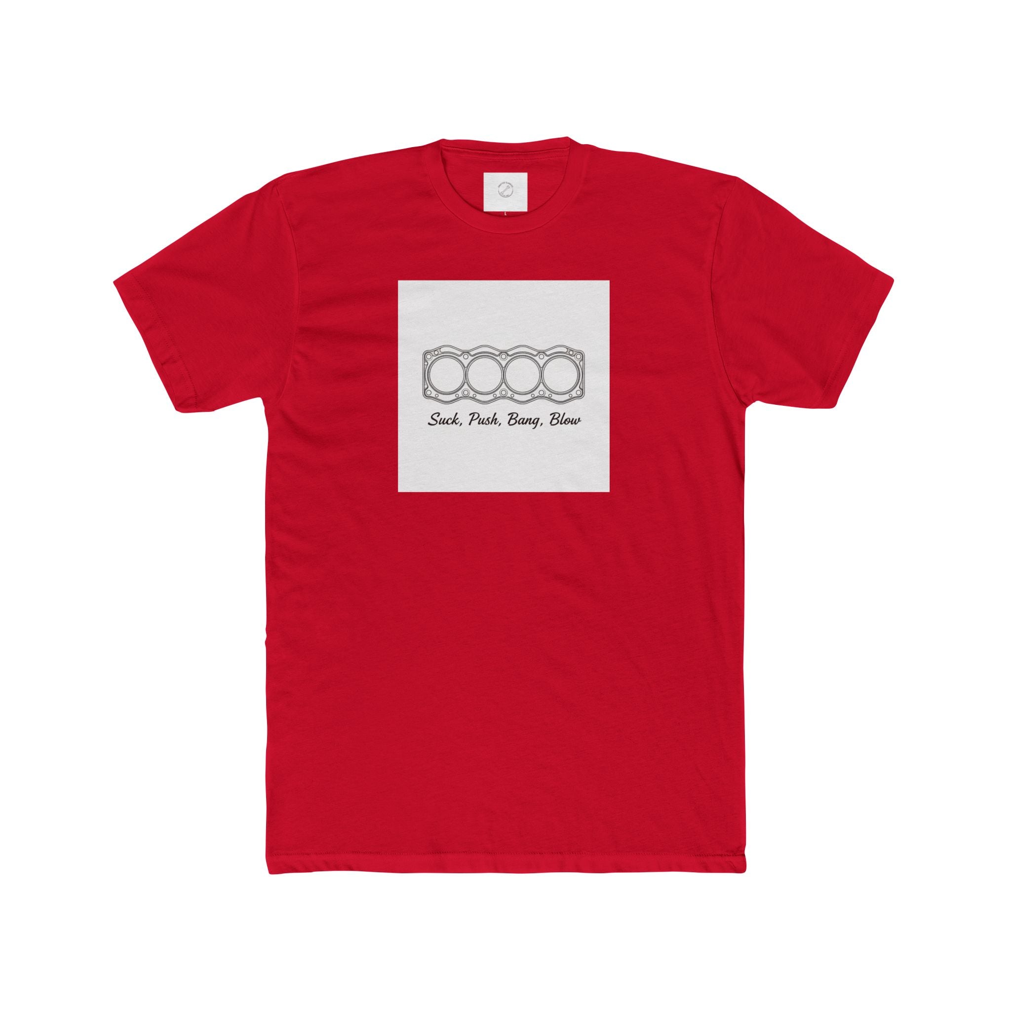 Classic Car Head Gasket Tee — "Suck Push Bang Blow"