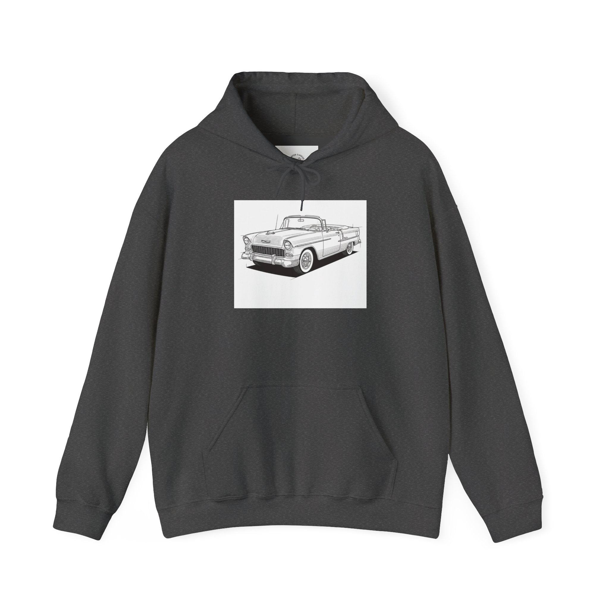 1955 Bel Air Classic Car Hoodie – Retro Chevy Sweatshirt for Vintage Car Lovers