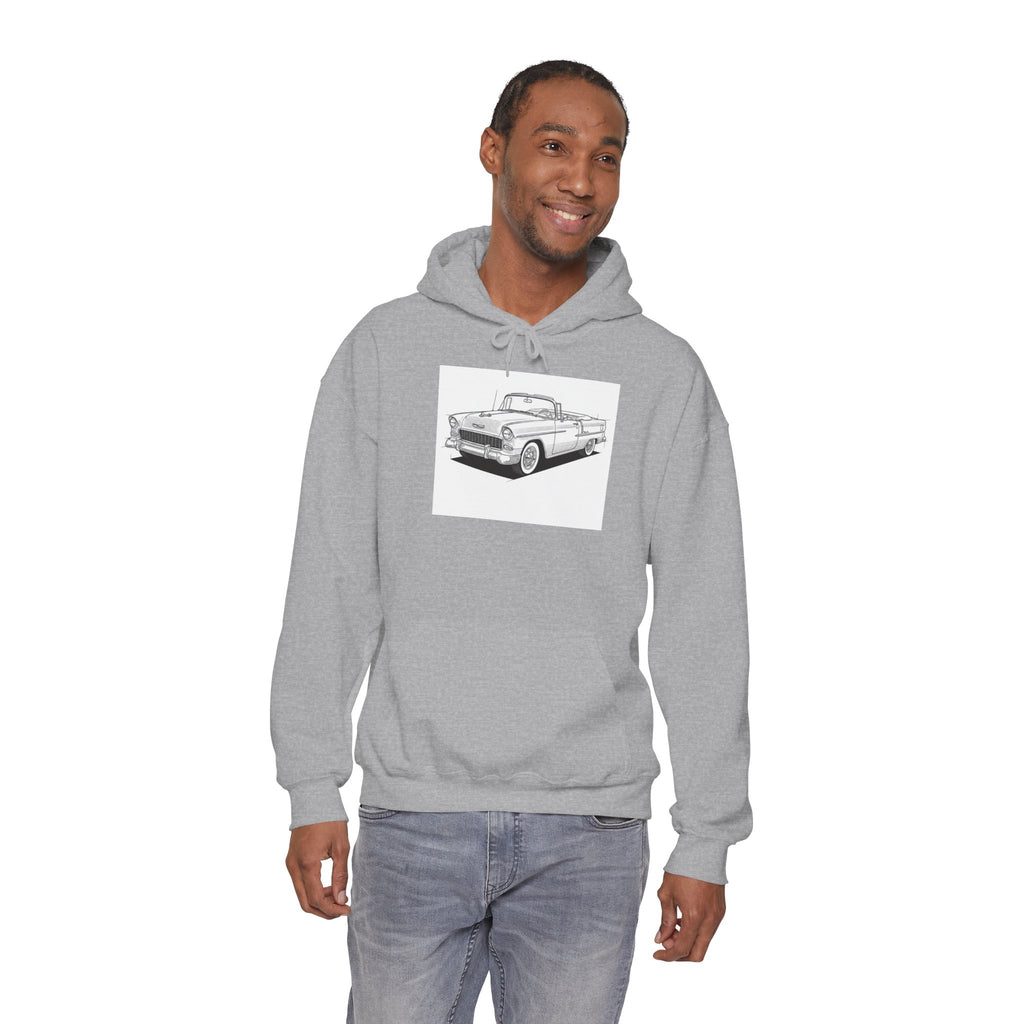 1955 Bel Air Classic Car Hoodie – Retro Chevy Sweatshirt for Vintage Car Lovers