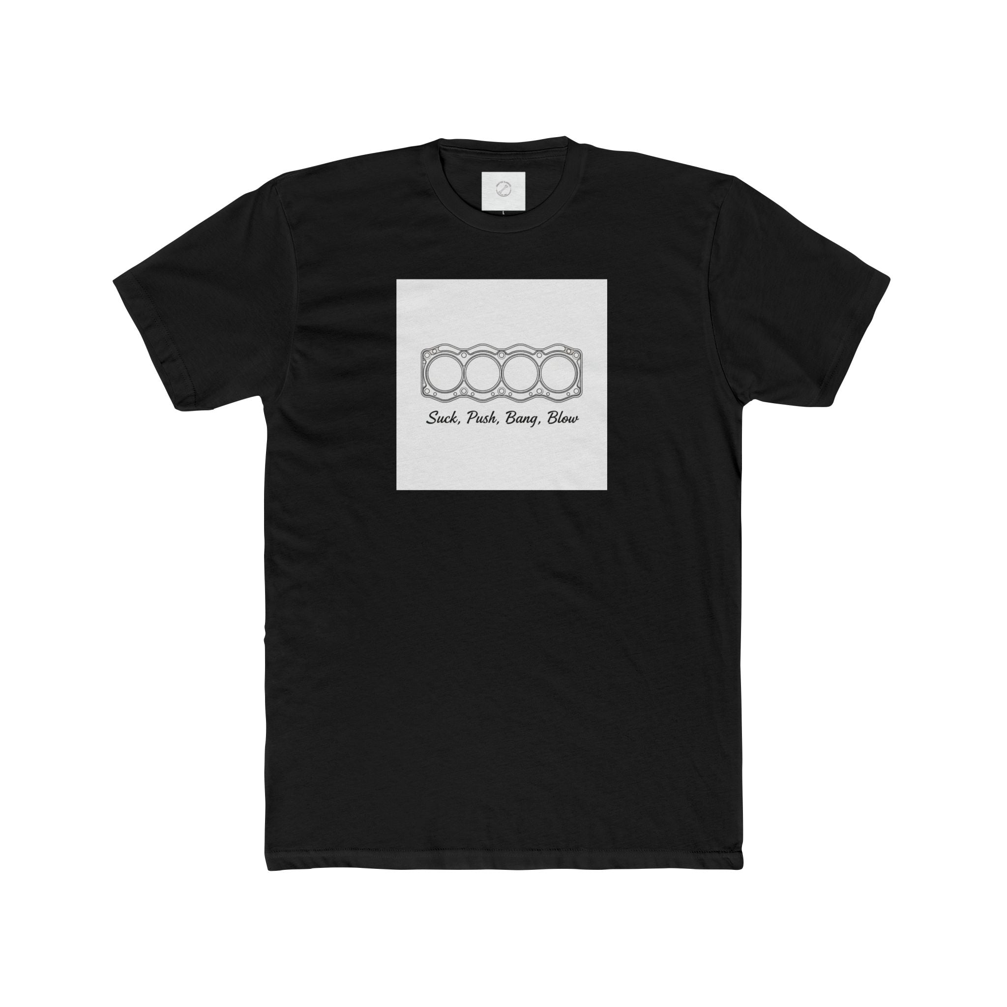 Classic Car Head Gasket Tee — "Suck Push Bang Blow"