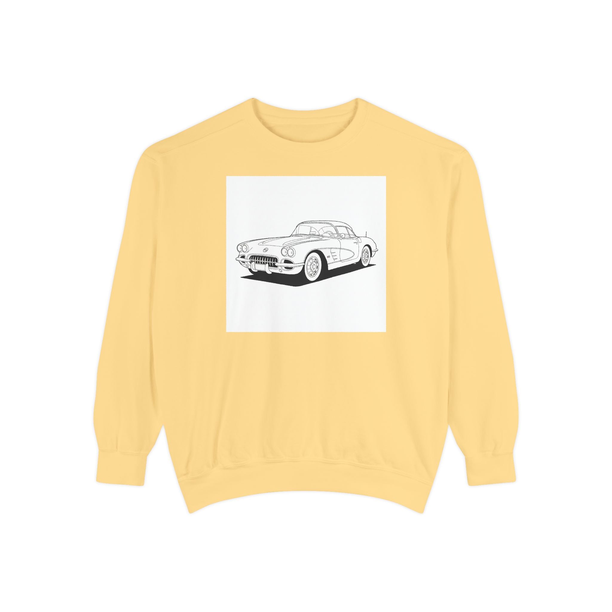 1950s C1 Corvette Sweatshirt — Classic American Vintage Car Design