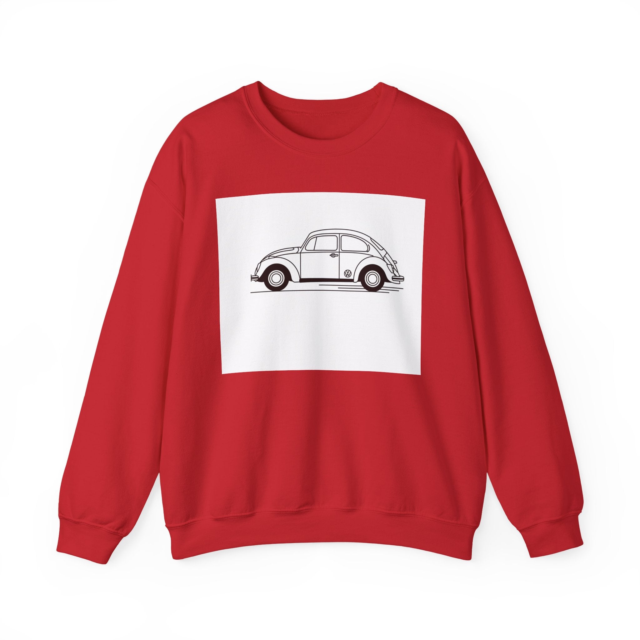 Volkswagen Beetle Outline Crewneck Sweatshirt — Classic Vintage Car Jumper