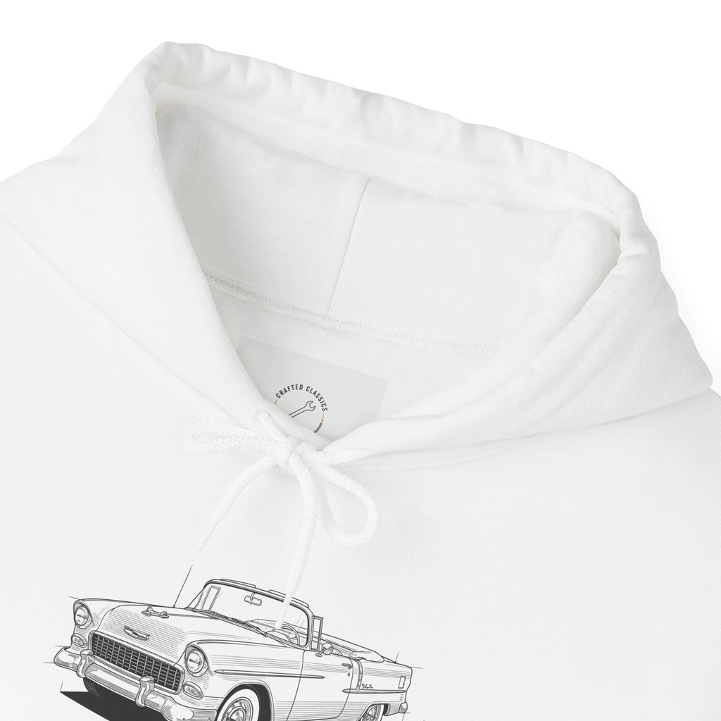 1955 Bel Air Classic Car Hoodie – Retro Chevy Sweatshirt for Vintage Car Lovers