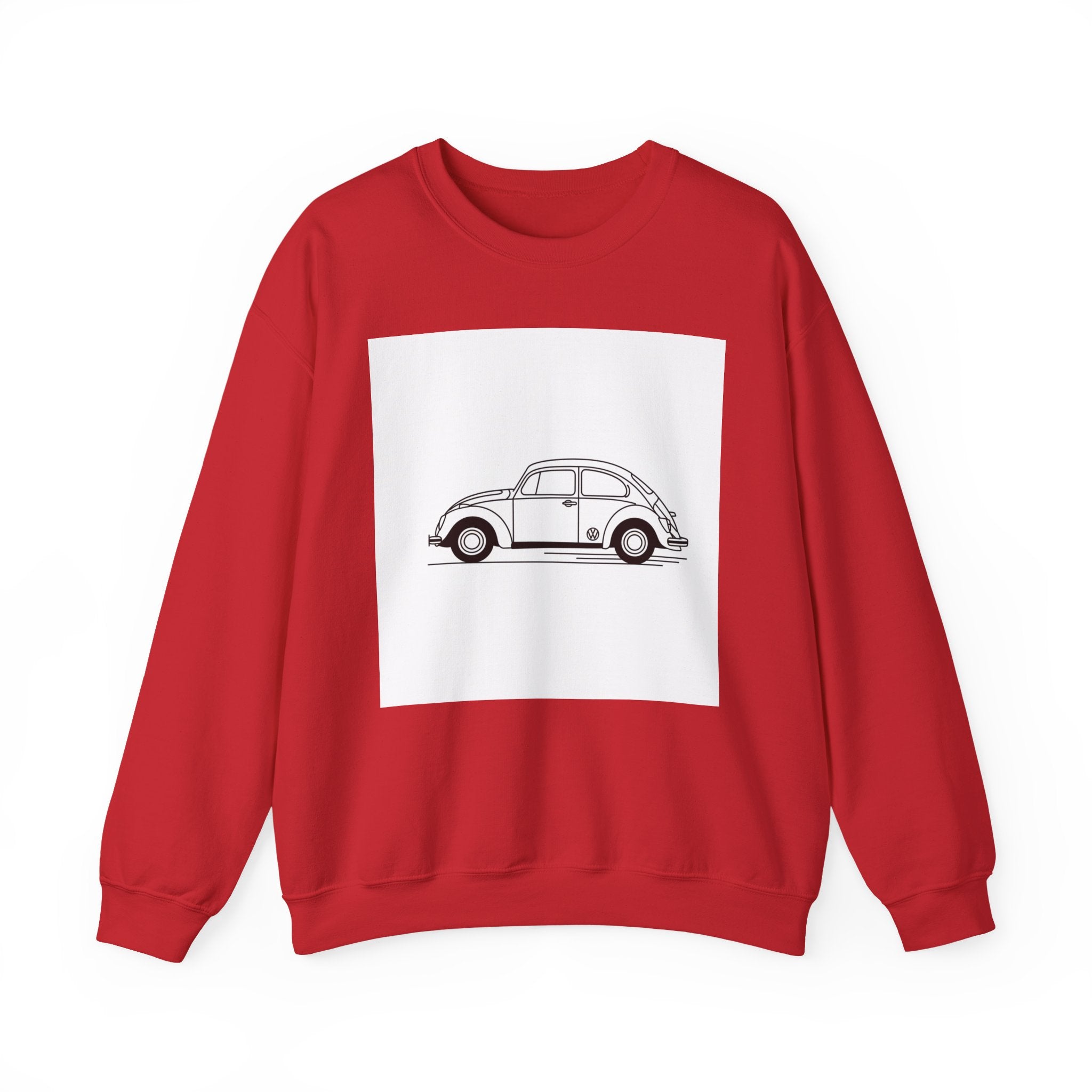 Volkswagen Beetle Outline Crewneck Sweatshirt — Classic Vintage Car Jumper