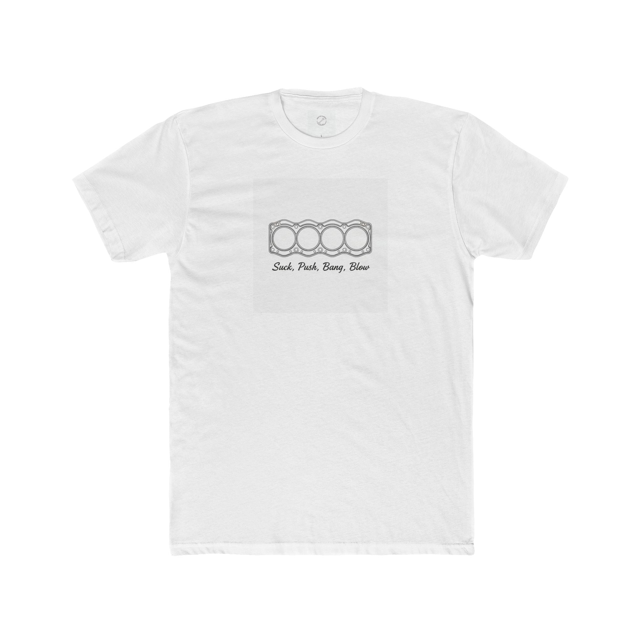 Classic Car Head Gasket Tee — "Suck Push Bang Blow"