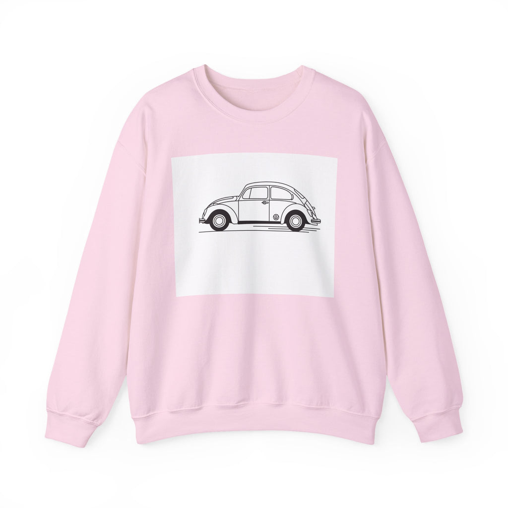 Volkswagen Beetle Outline Crewneck Sweatshirt — Classic Vintage Car Jumper
