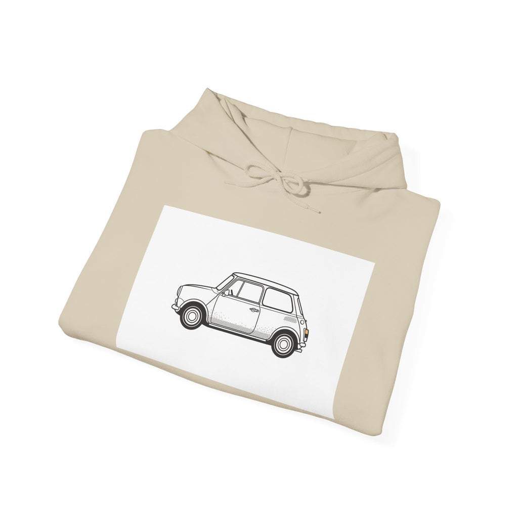 Retro Mini Cooper Hoodie — Classic Mini Car Sweatshirt for Enthusiasts