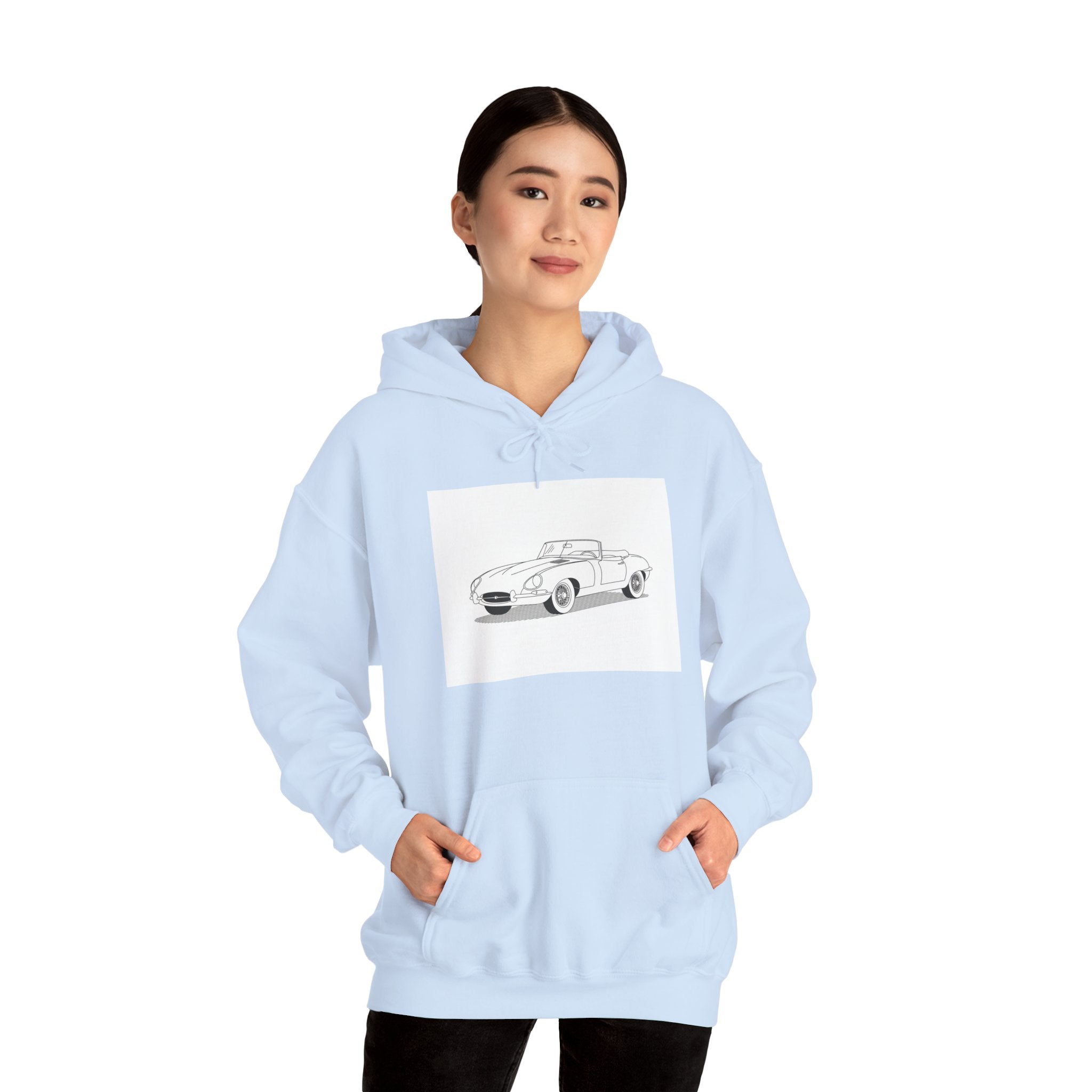 Jaguar E-Type Sweatshirt — Classic British Sports Car Hoodie