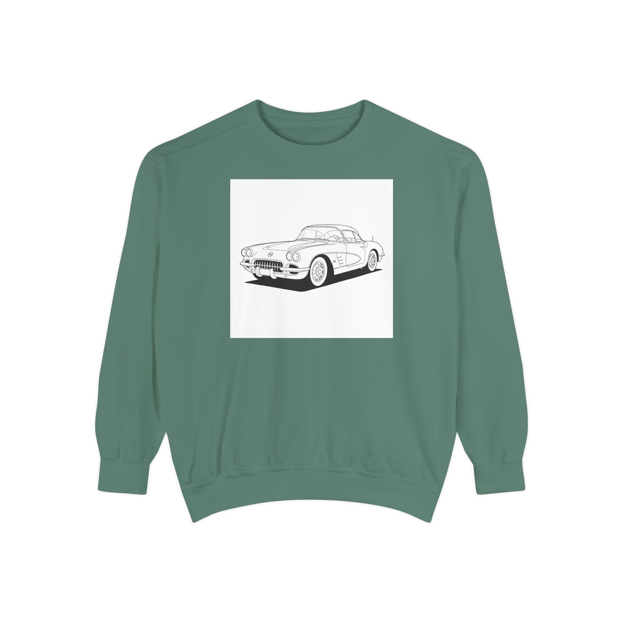 1950s C1 Corvette Sweatshirt — Classic American Vintage Car Design