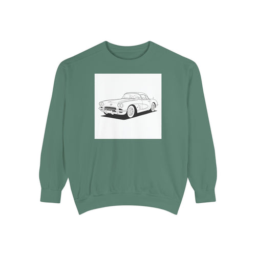 1950s C1 Corvette Sweatshirt — Classic American Vintage Car Design