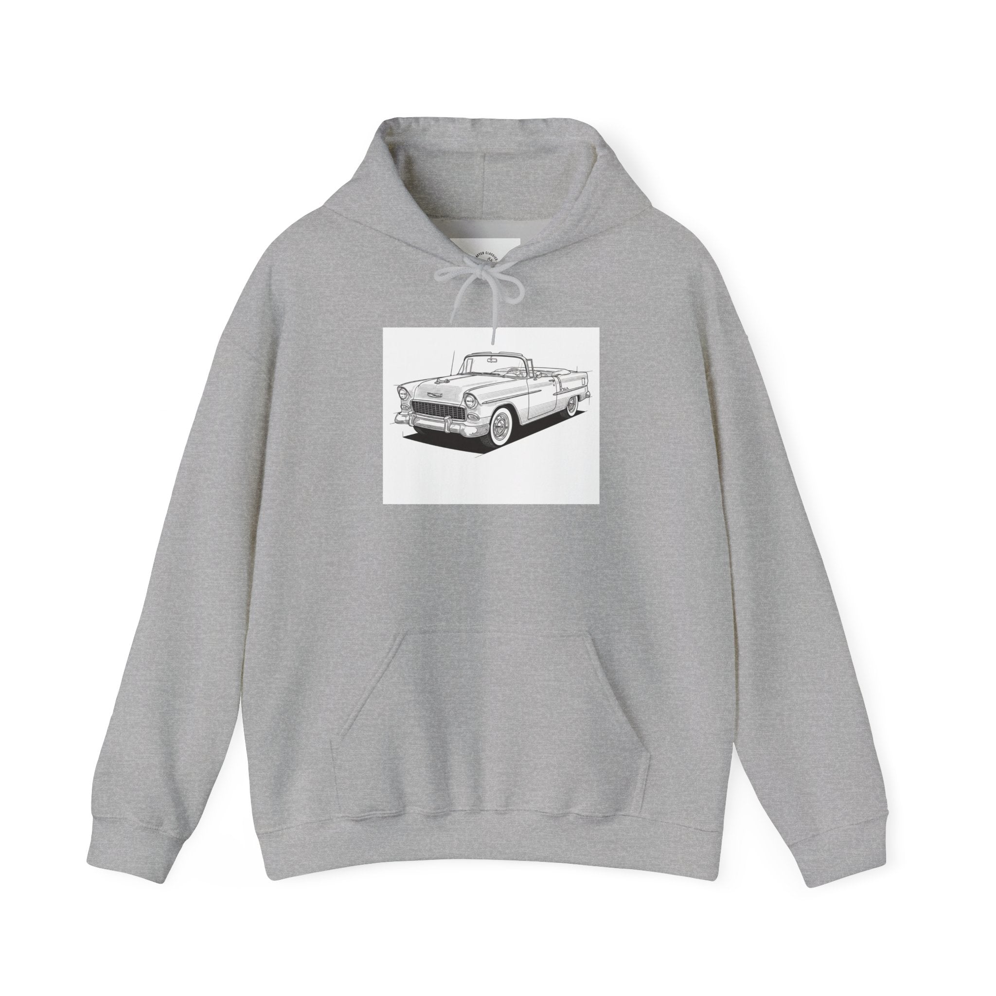1955 Bel Air Classic Car Hoodie – Retro Chevy Sweatshirt for Vintage Car Lovers
