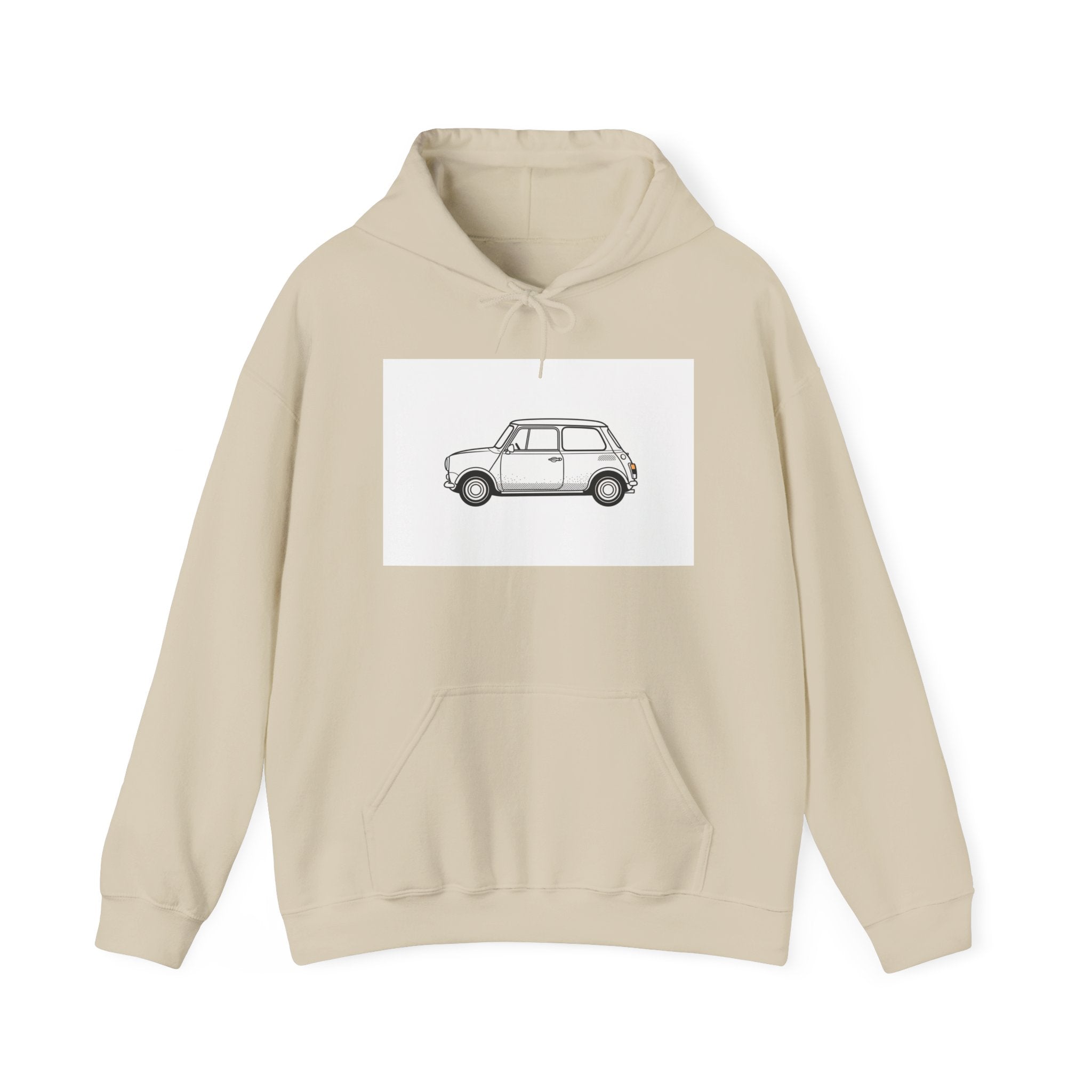 Retro Mini Cooper Hoodie — Classic Mini Car Sweatshirt for Enthusiasts