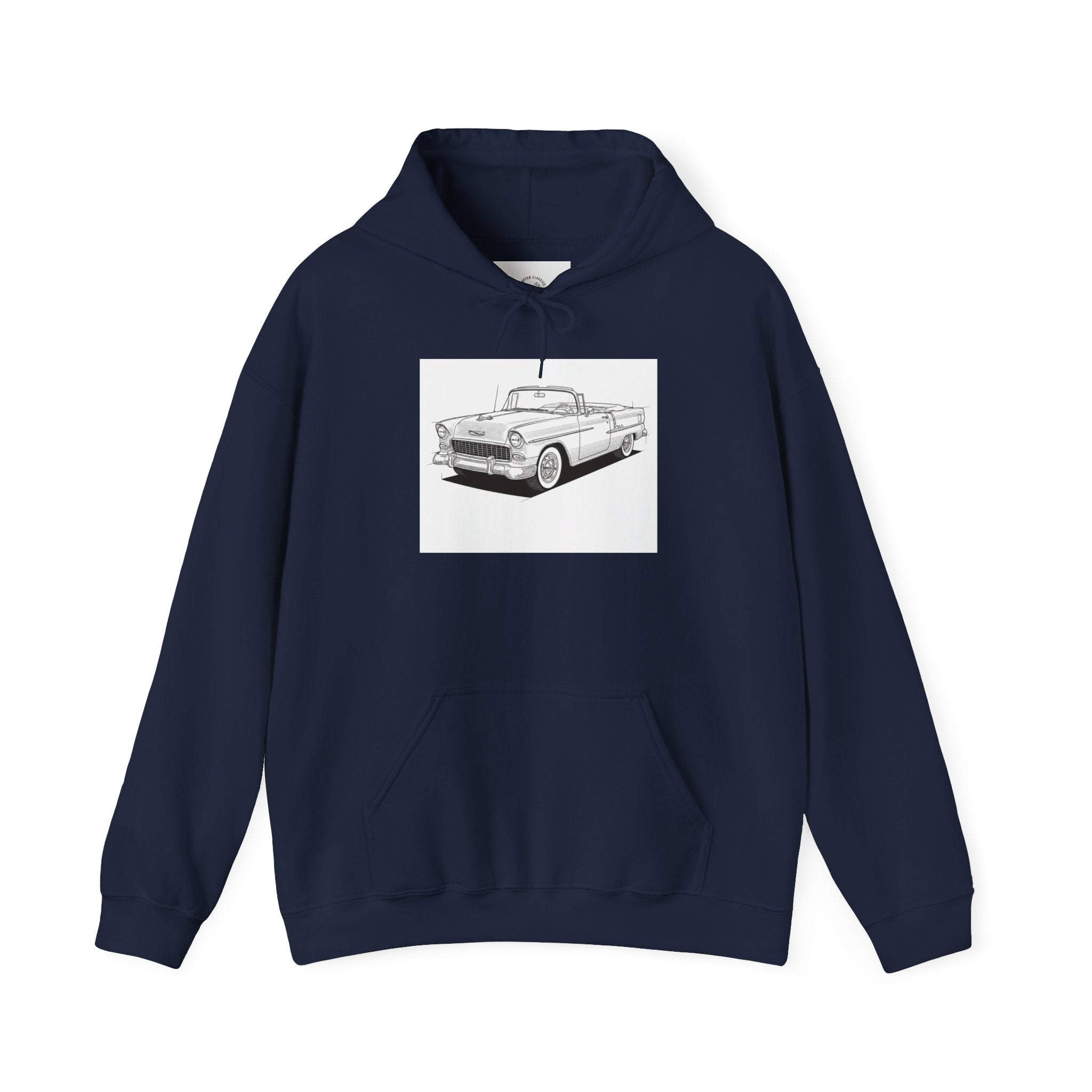 1955 Bel Air Classic Car Hoodie – Retro Chevy Sweatshirt for Vintage Car Lovers