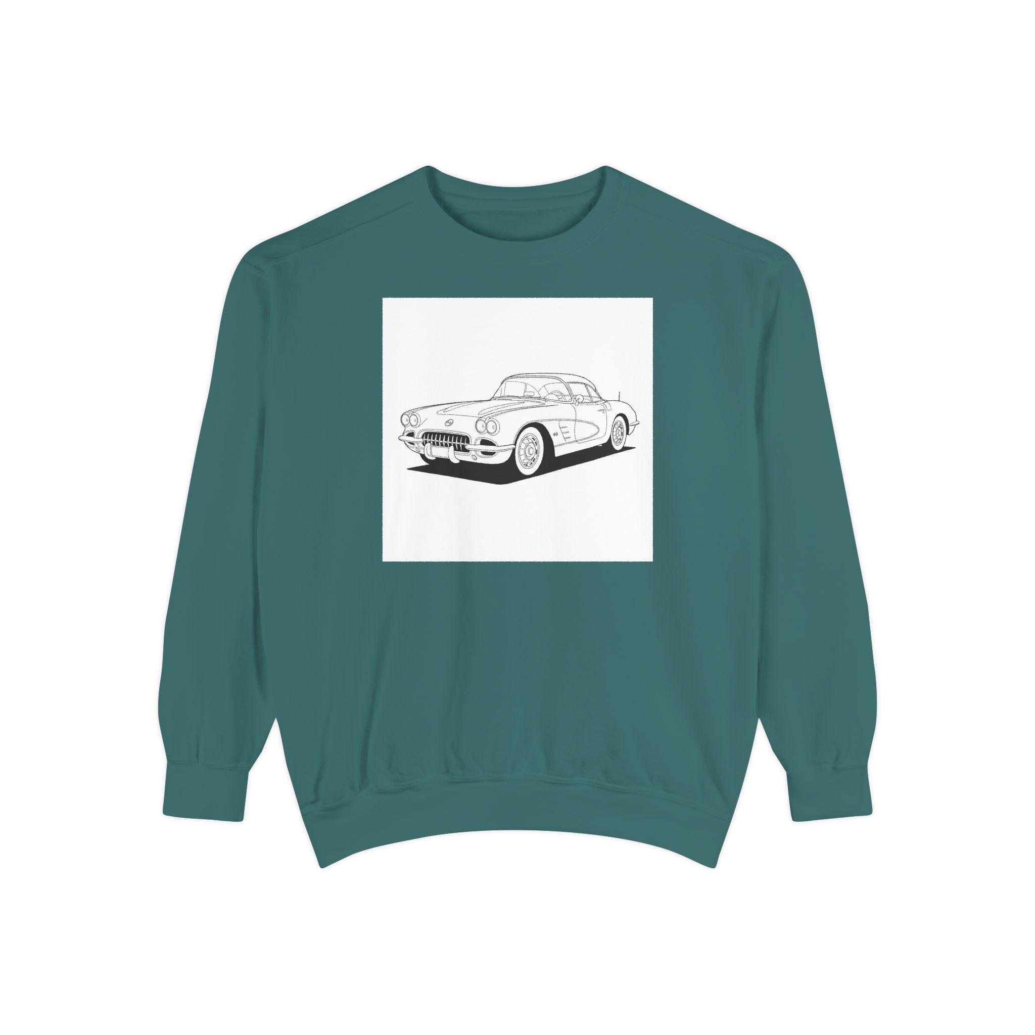 1950s C1 Corvette Sweatshirt — Classic American Vintage Car Design