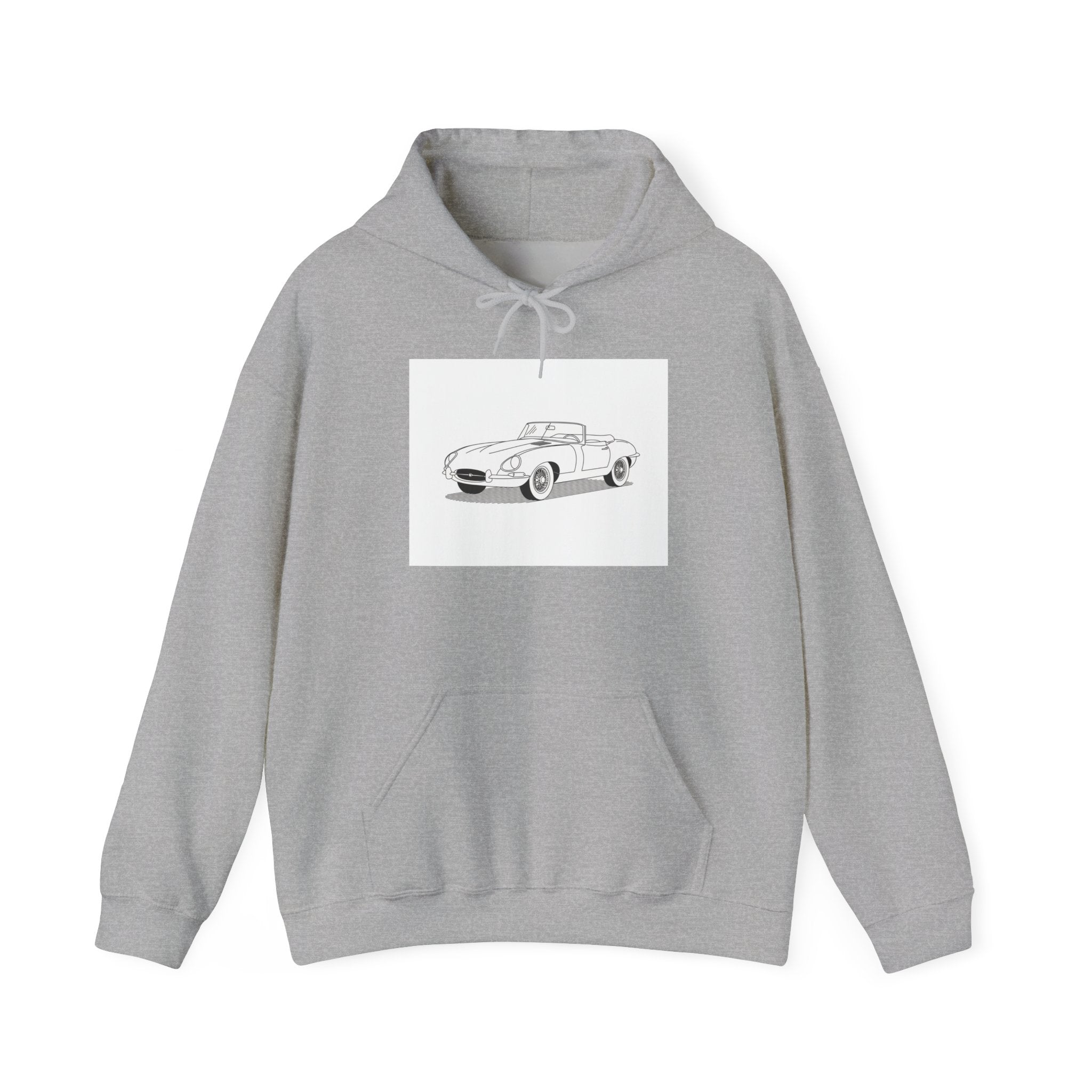 Jaguar E-Type Sweatshirt — Classic British Sports Car Hoodie