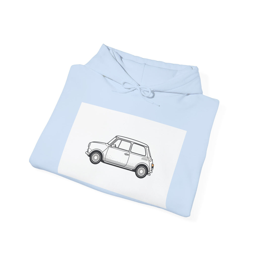 Retro Mini Cooper Hoodie — Classic Mini Car Sweatshirt for Enthusiasts