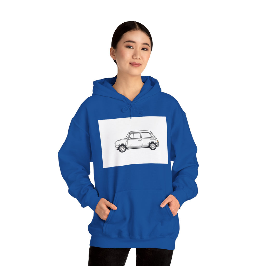 Retro Mini Cooper Hoodie — Classic Mini Car Sweatshirt for Enthusiasts