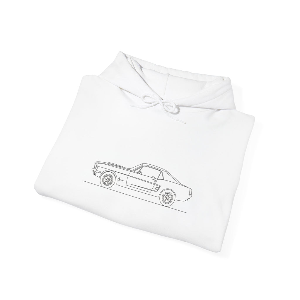 Vintage Mustang Line-Art Hoodie - perfect for the classic enthusiast