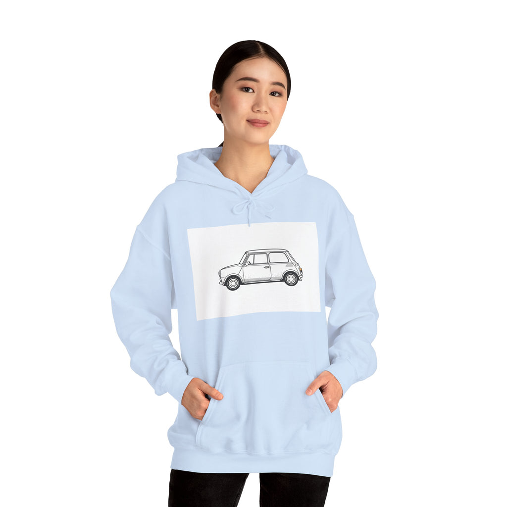 Retro Mini Cooper Hoodie — Classic Mini Car Sweatshirt for Enthusiasts