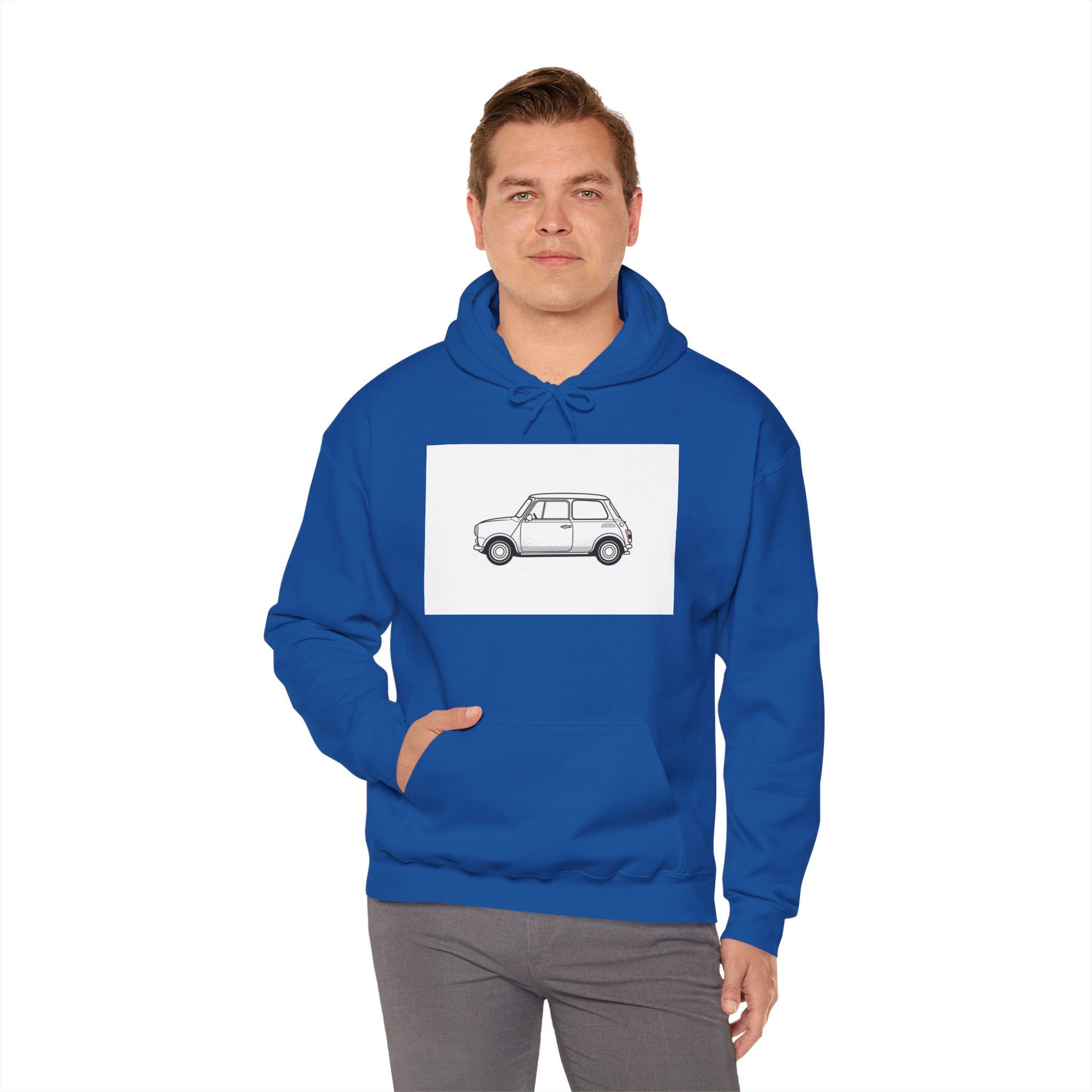 Retro Mini Cooper Hoodie — Classic Mini Car Sweatshirt for Enthusiasts