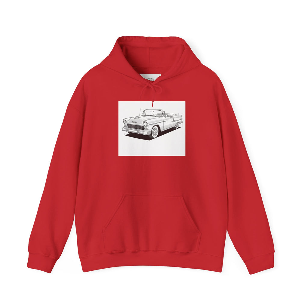 1955 Bel Air Classic Car Hoodie – Retro Chevy Sweatshirt for Vintage Car Lovers