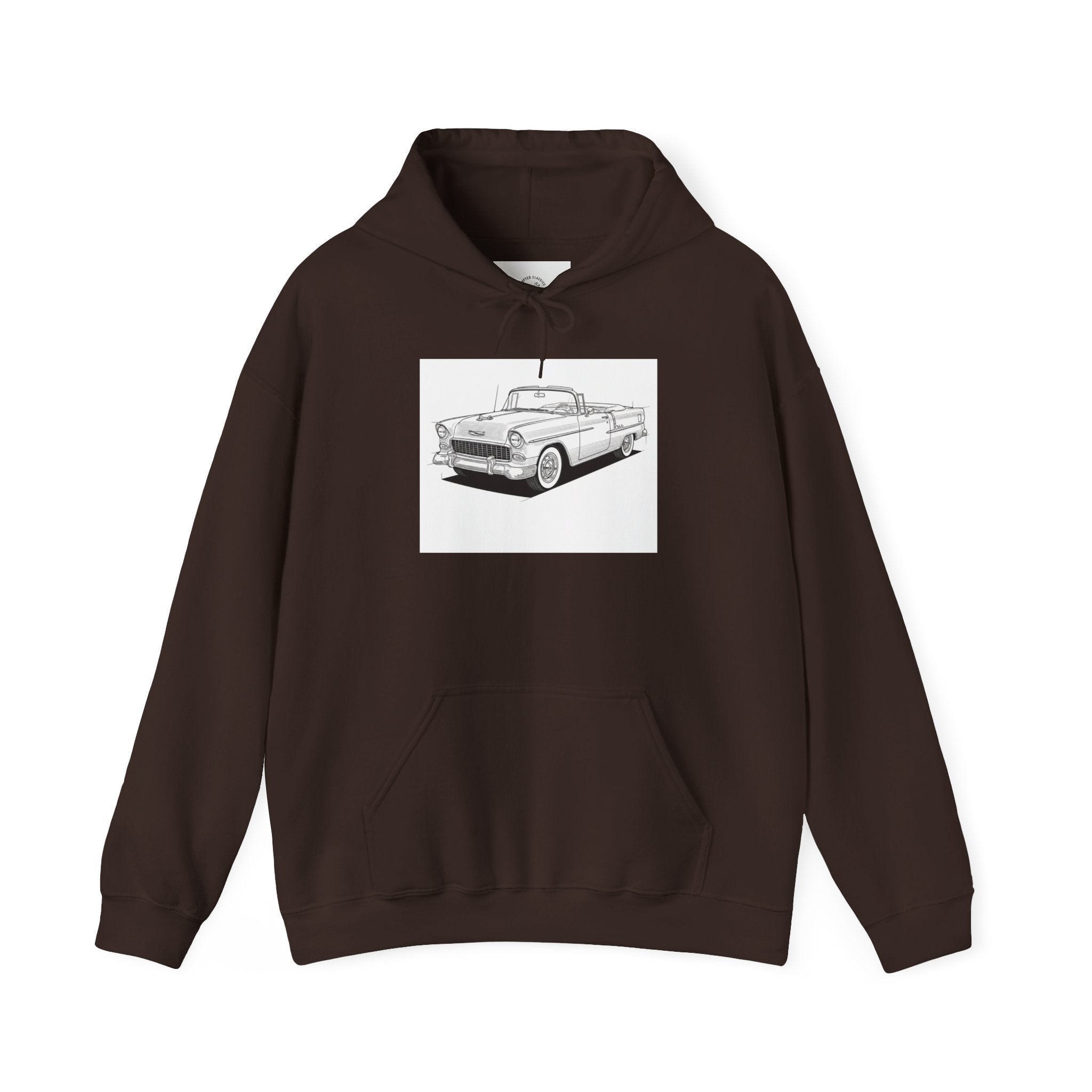 1955 Bel Air Classic Car Hoodie – Retro Chevy Sweatshirt for Vintage Car Lovers
