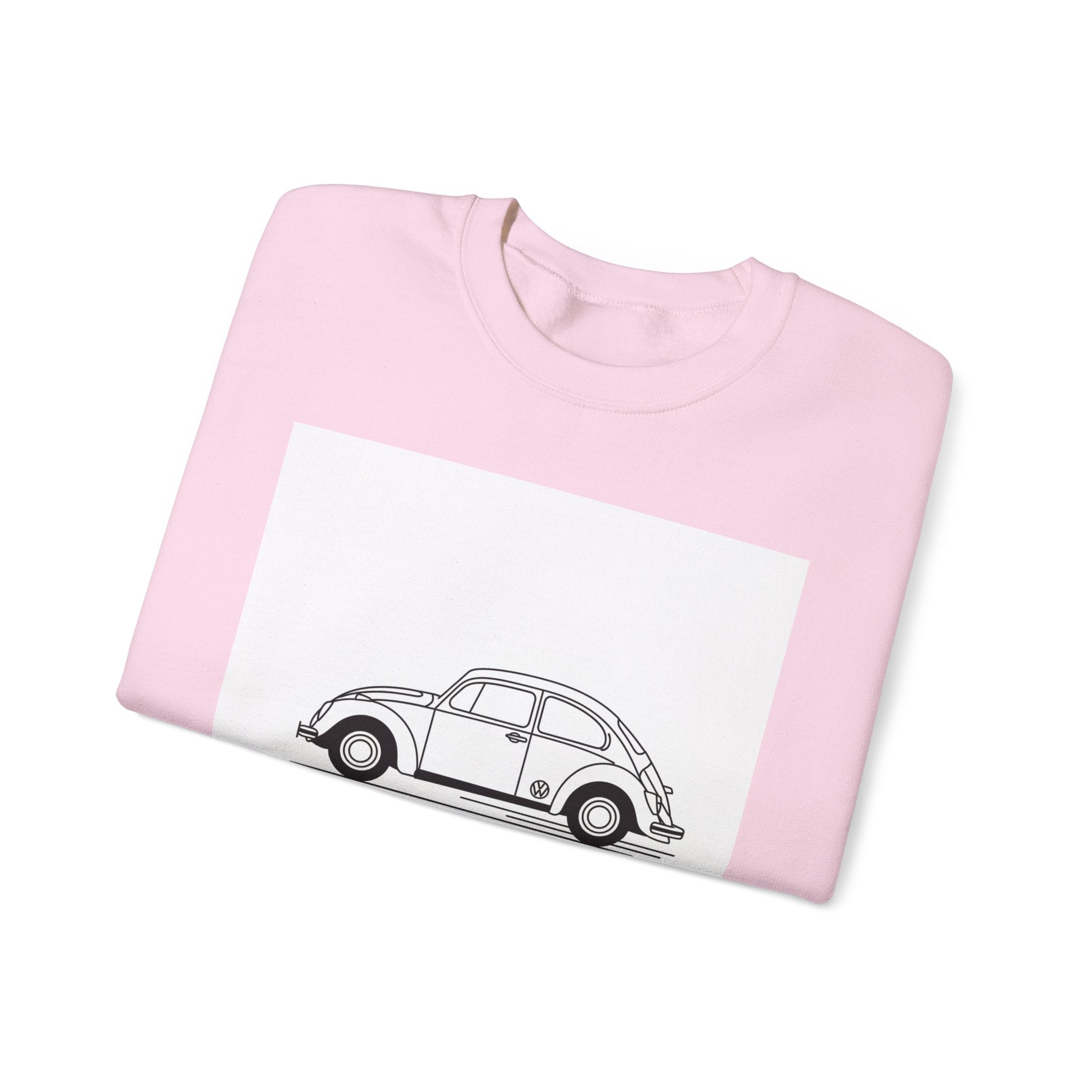 Volkswagen Beetle Outline Crewneck Sweatshirt — Classic Vintage Car Jumper