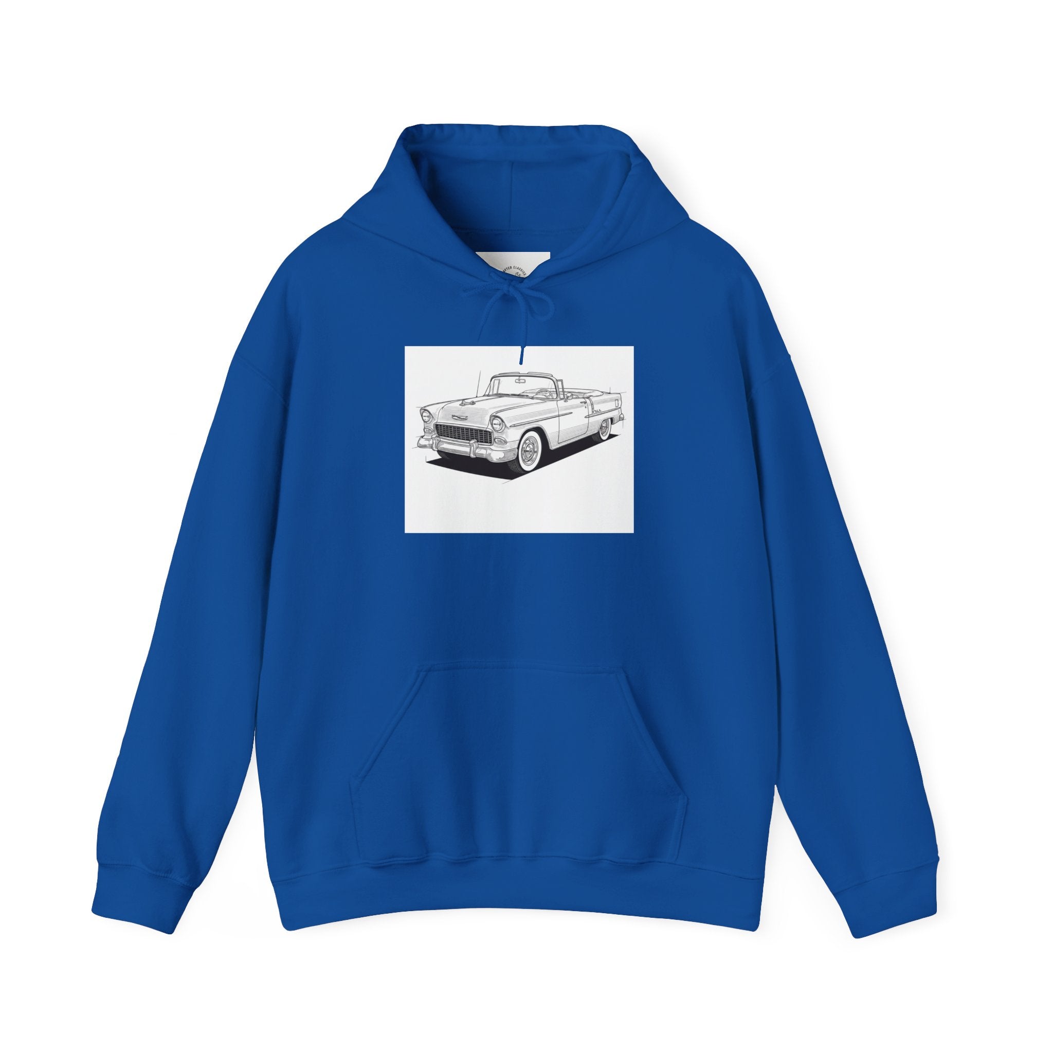 1955 Bel Air Classic Car Hoodie – Retro Chevy Sweatshirt for Vintage Car Lovers