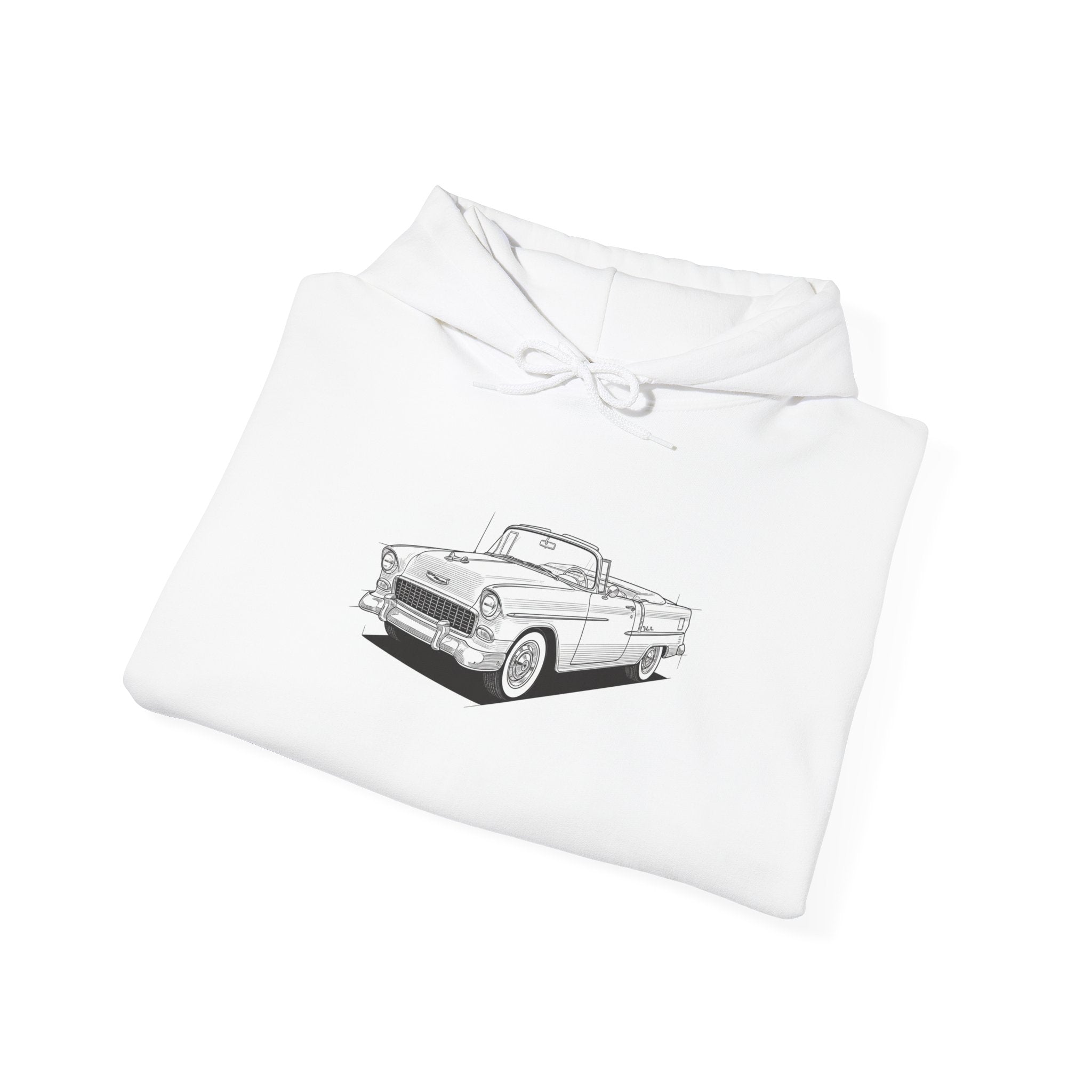 1955 Bel Air Classic Car Hoodie – Retro Chevy Sweatshirt for Vintage Car Lovers
