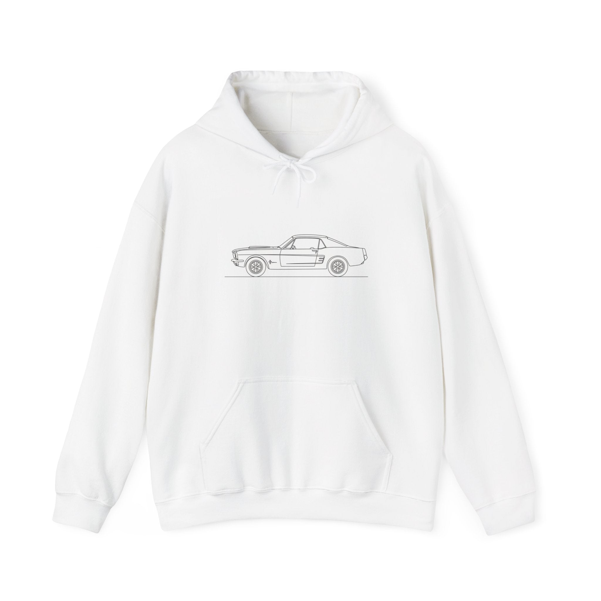 Vintage Mustang Line-Art Hoodie - perfect for the classic enthusiast