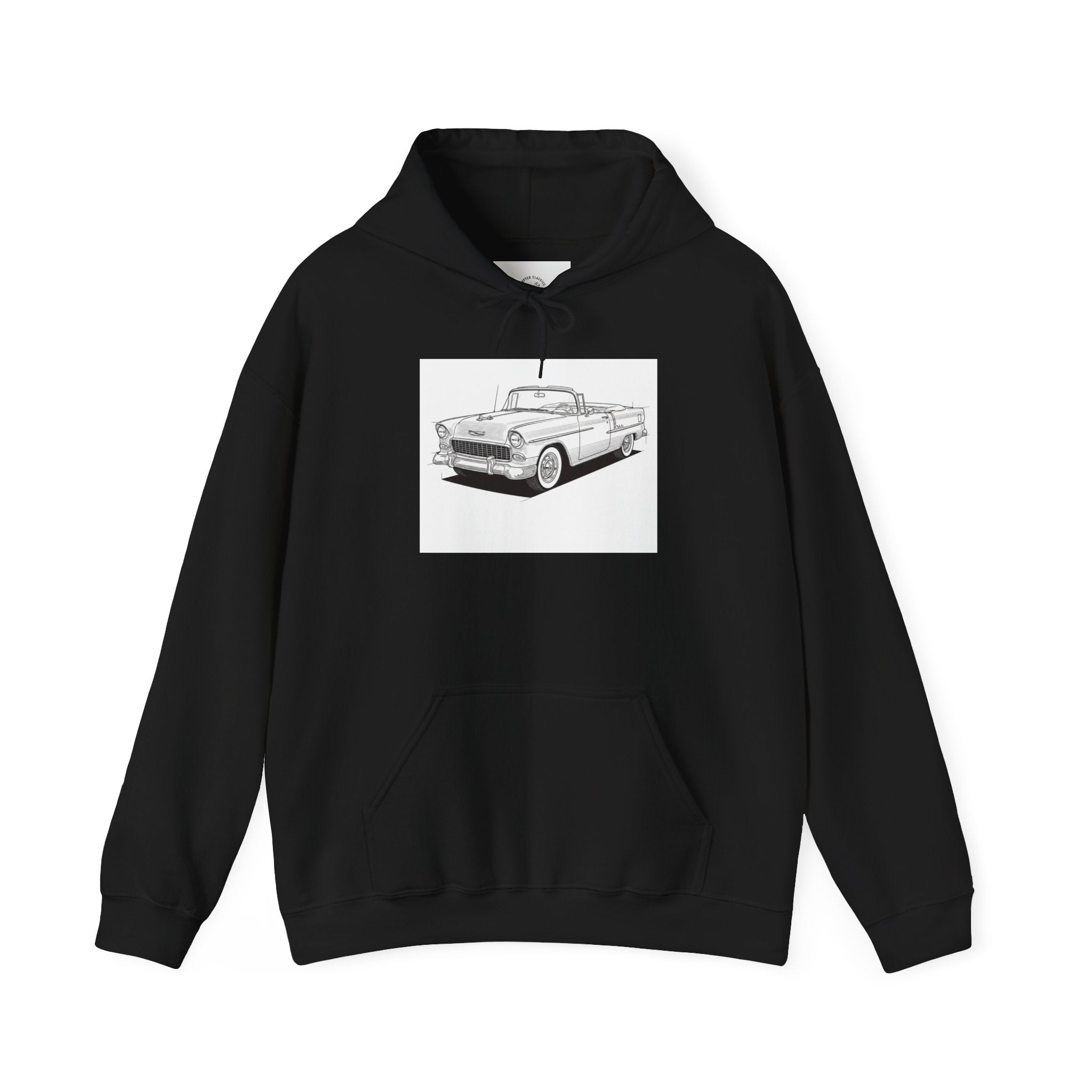 1955 Bel Air Classic Car Hoodie – Retro Chevy Sweatshirt for Vintage Car Lovers
