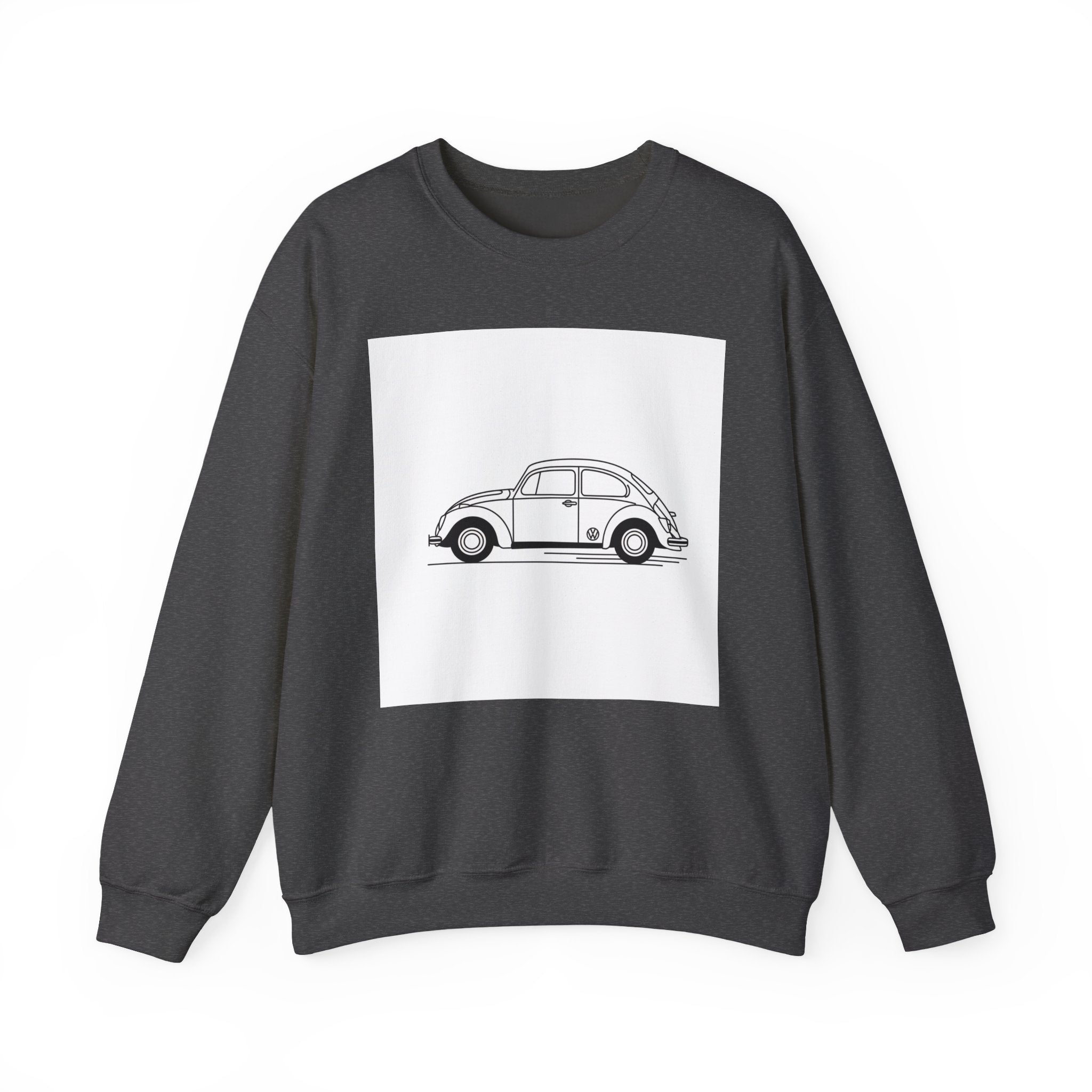 Volkswagen Beetle Outline Crewneck Sweatshirt — Classic Vintage Car Jumper